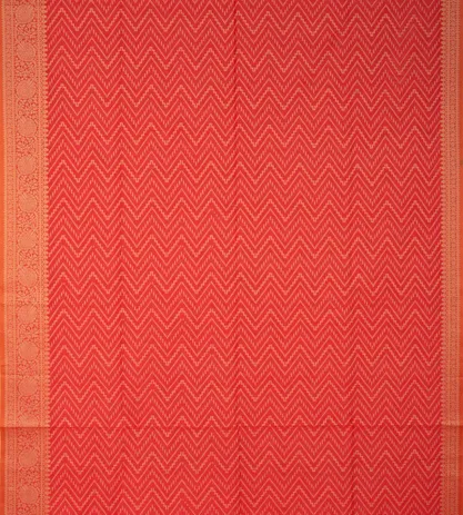 Red Orange Banarasi Cotton Saree2