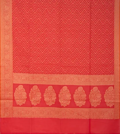 Red Orange Banarasi Cotton Saree3