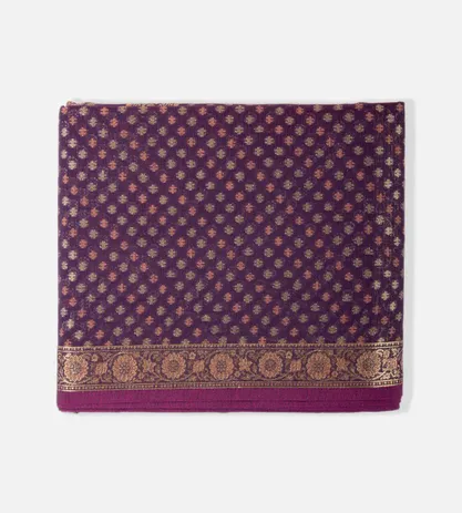 Purple Banarasi Cotton Saree1