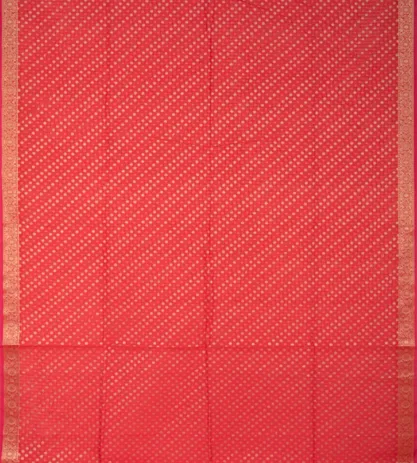 Pinkish Red Banarasi Cotton Saree2