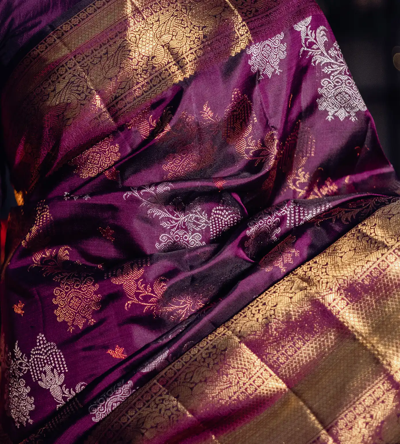 Purple Kanchipuram Silk Saree3