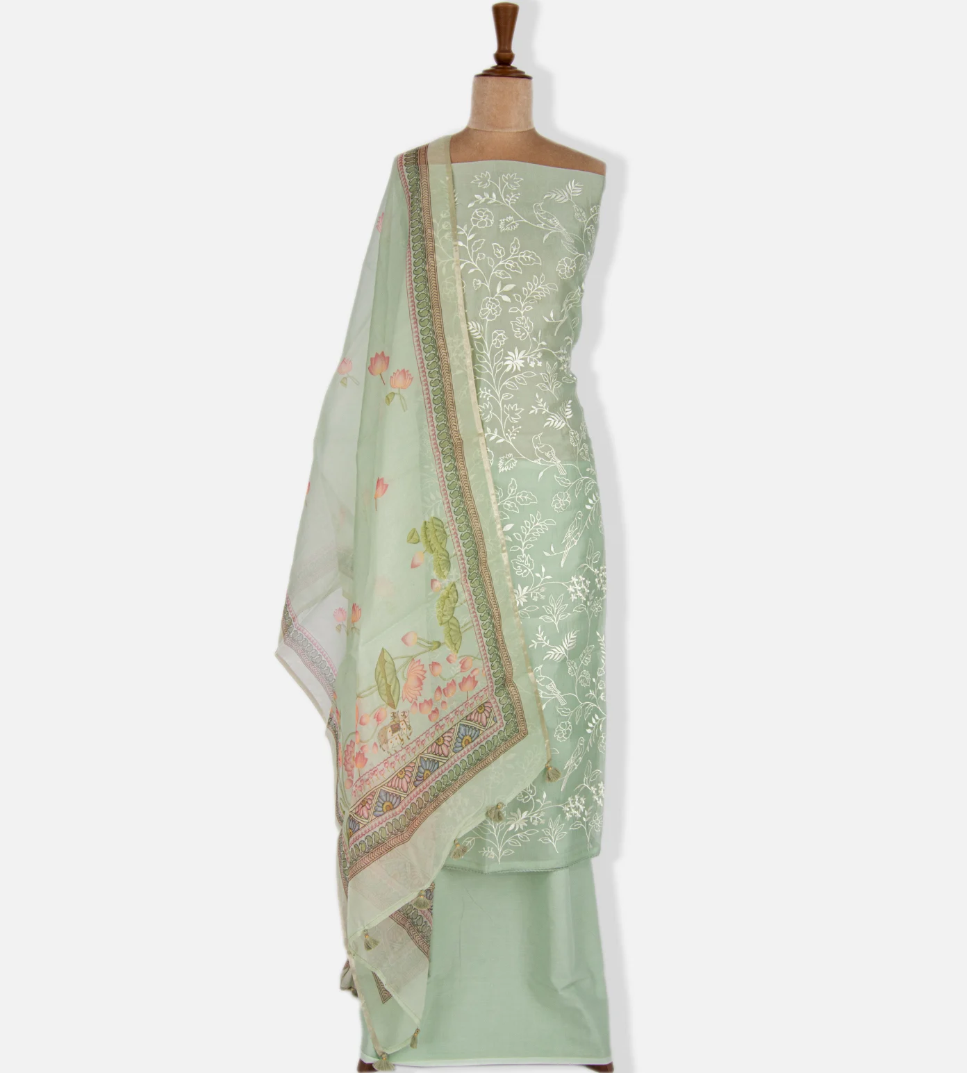 Pastel Green Organza Salwar1