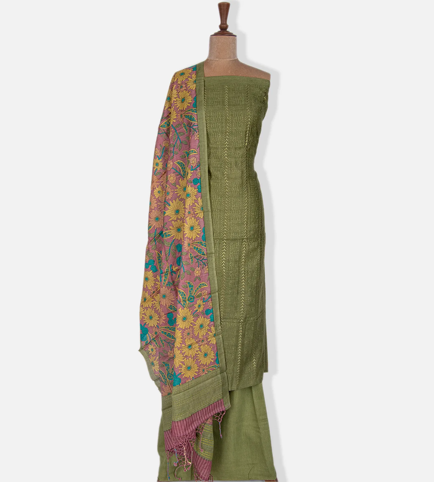 Green Tussar Salwar1