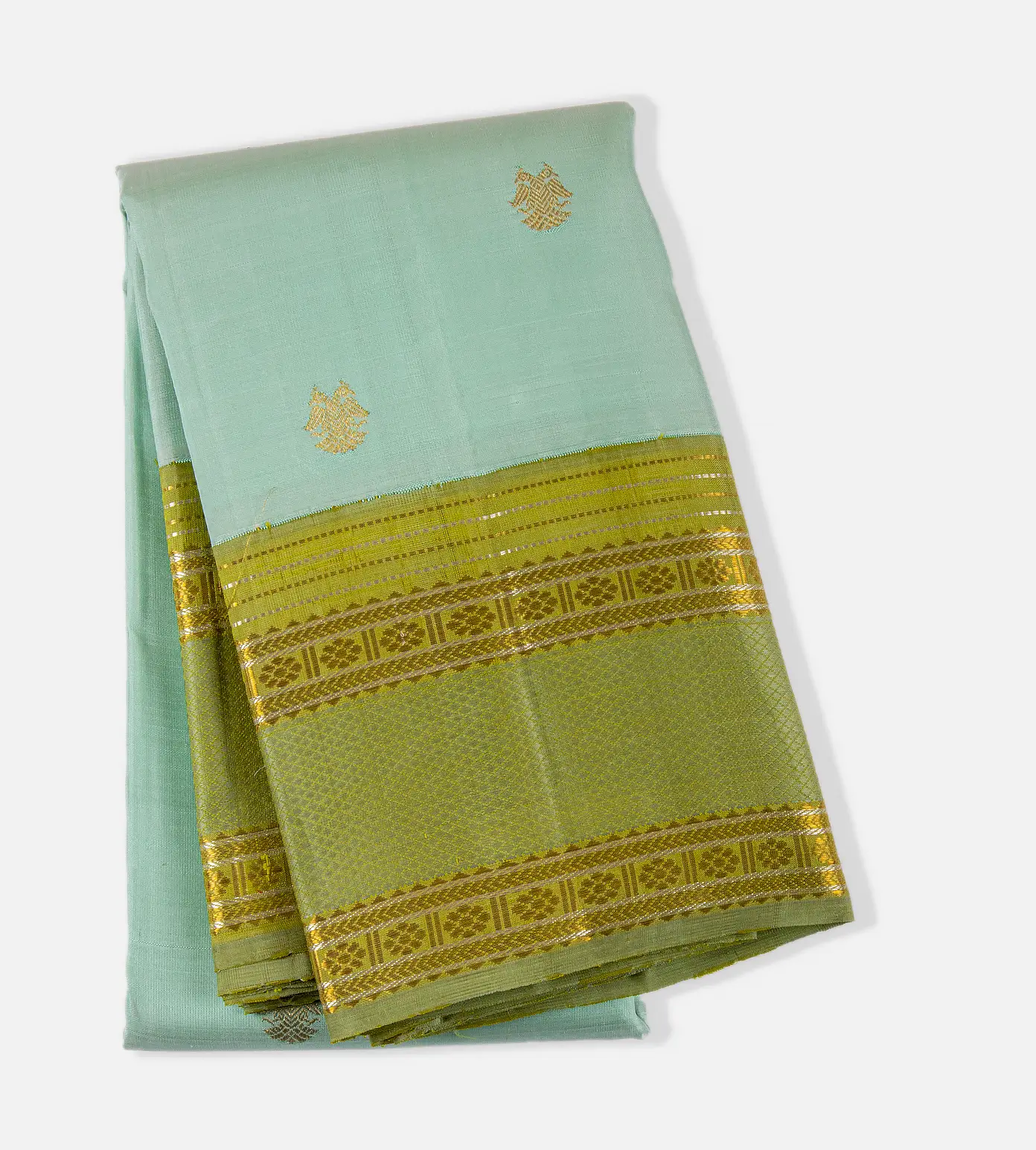 Pastel Blue Kanchipuram Silk Saree