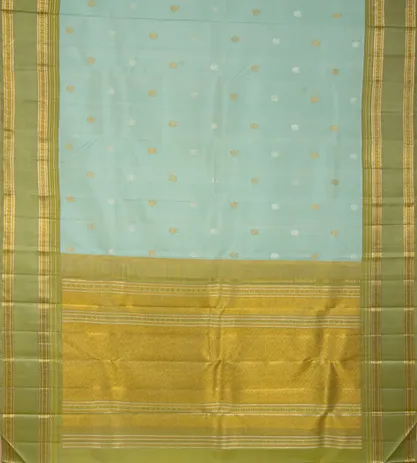 Pastel Blue Kanchipuram Silk Saree3