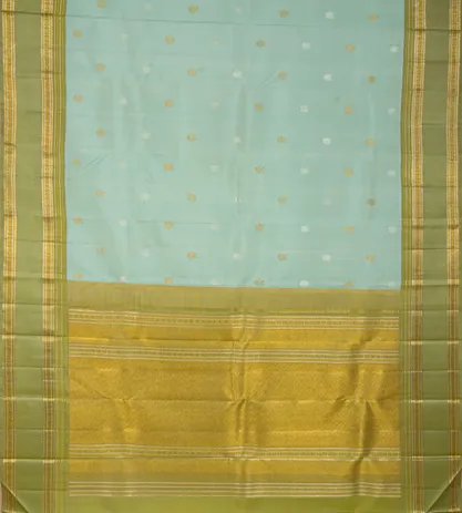 Pastel Blue Kanchipuram Silk Saree4