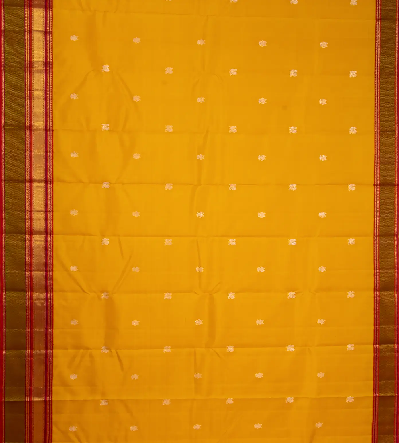 Yellow Kanchipuram Silk Saree2
