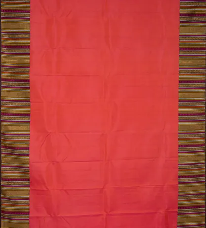 Pinkish Orange Kanchipuram Silk Saree2