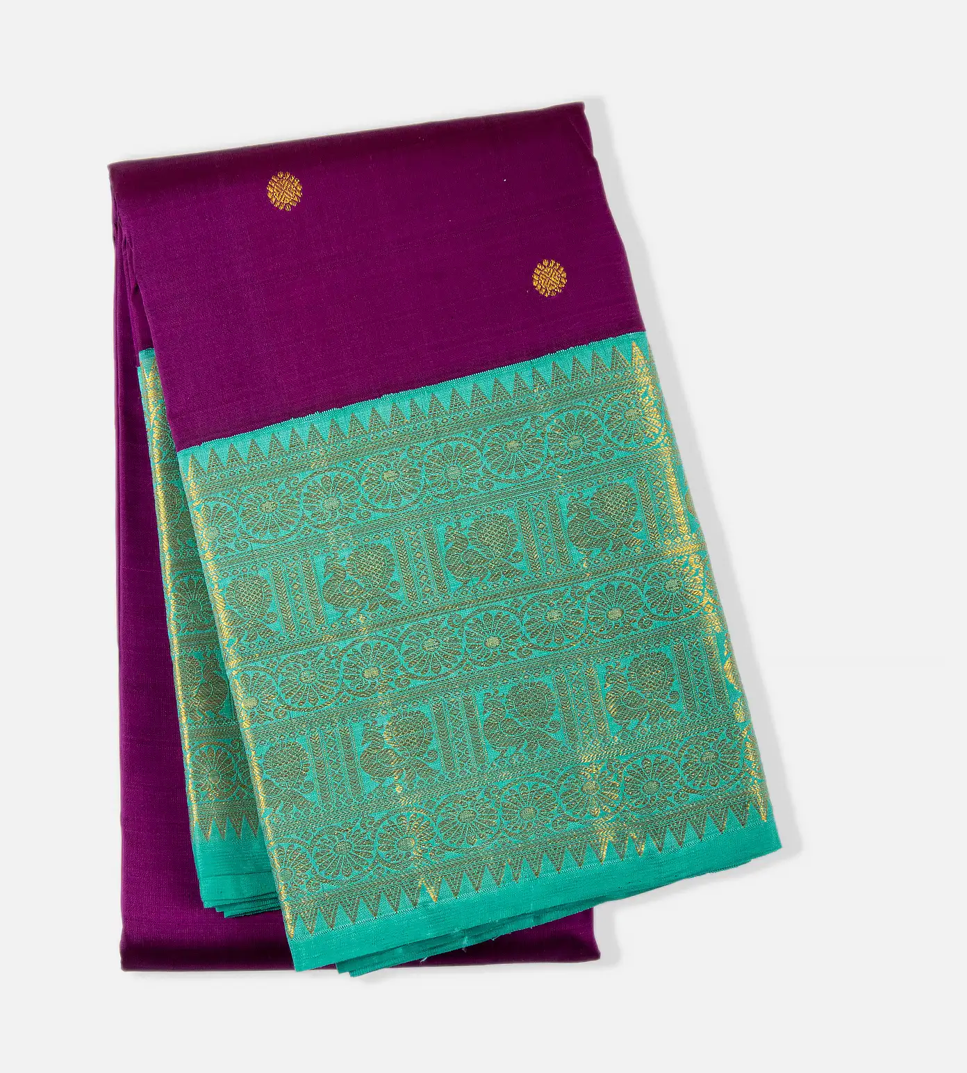 Purple Kanchipuram Silk Saree1