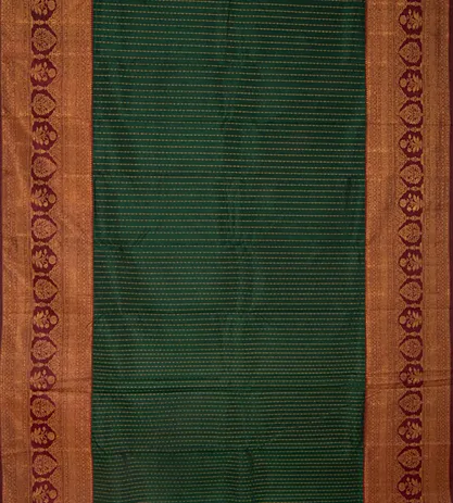 Bottle Green Kanchipuram Silk Saree2