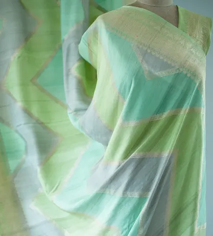 Multi colour Banarasi Tussar Georgette Saree2