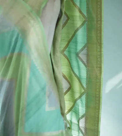 Multi colour Banarasi Tussar Georgette Saree3