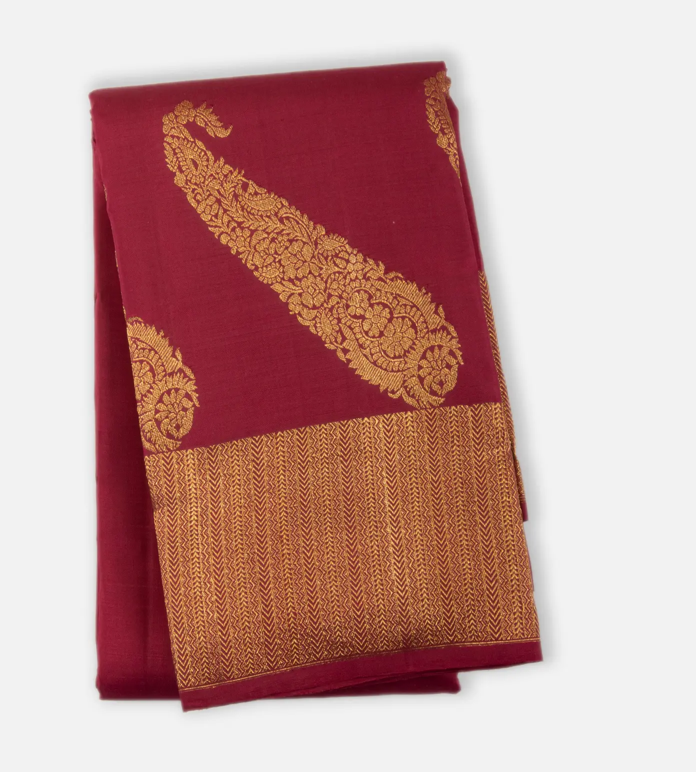 Maroon Kanchipuram Silk Saree1