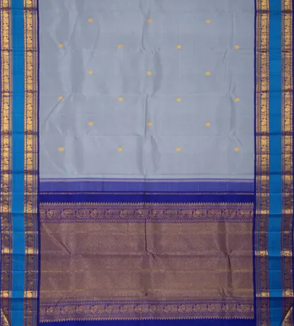 Light Grey Kanchipuram Silk Saree3