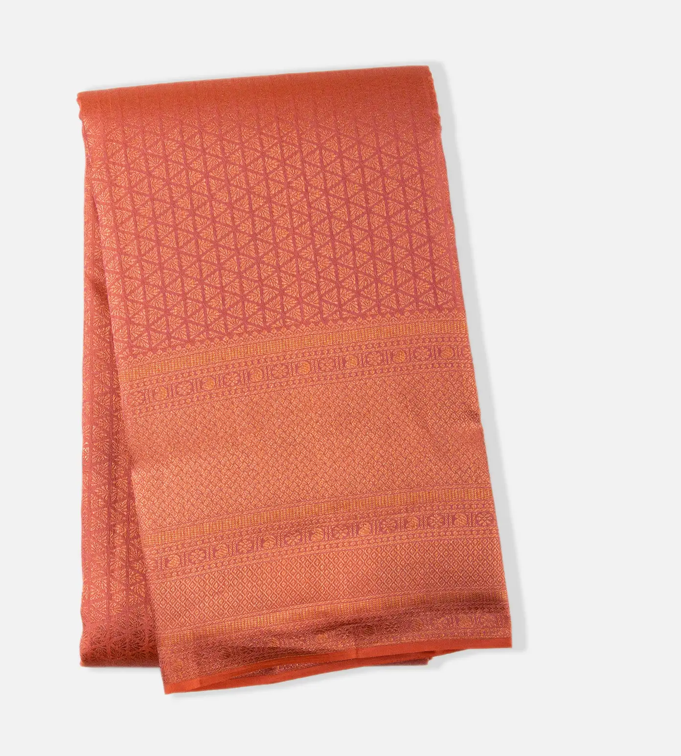 Peach Kanchipuram Silk Saree1
