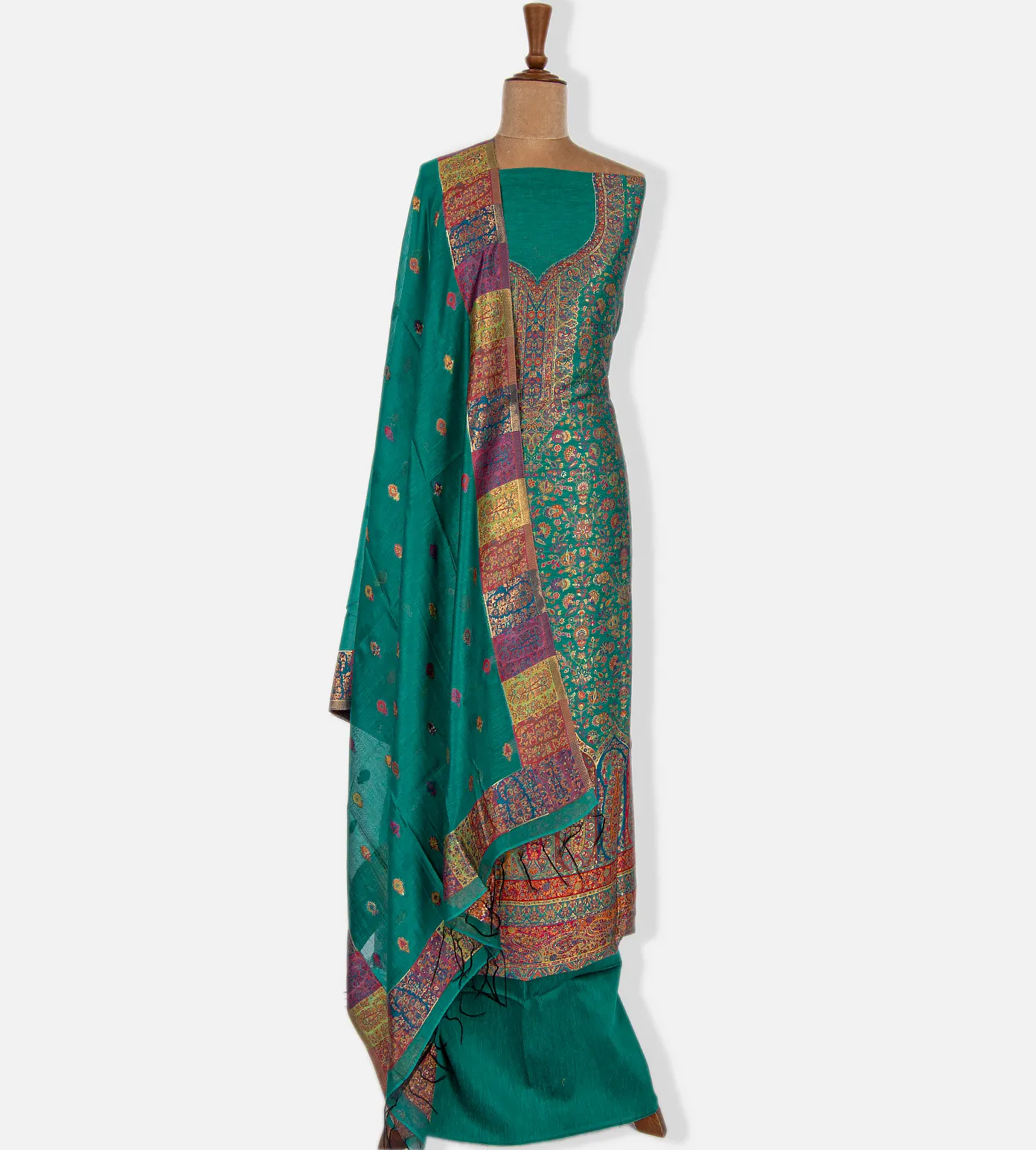 Sea Green Kani Silk Salwar1