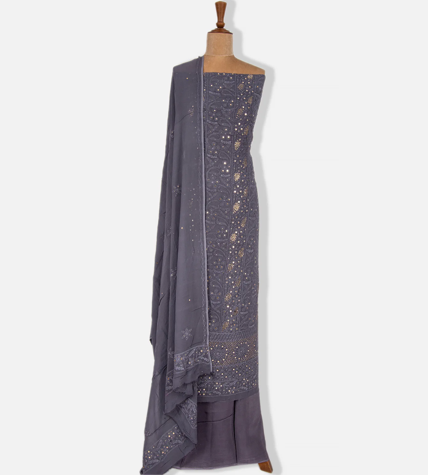 Grey Georgette Salwar1