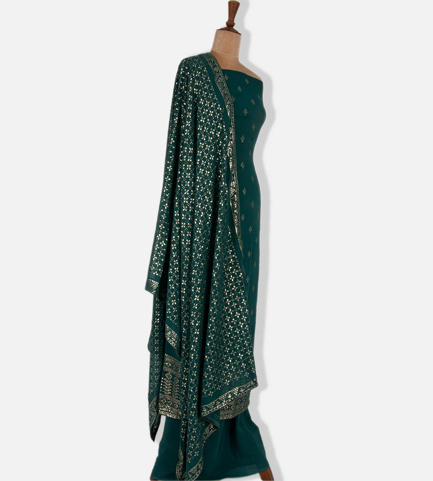 Forest Green Crepe Salwar2