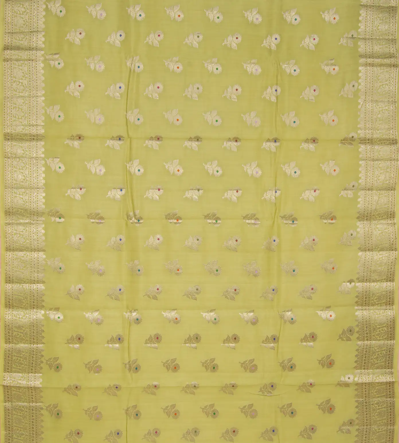 Green Chaniya Silk Saree2