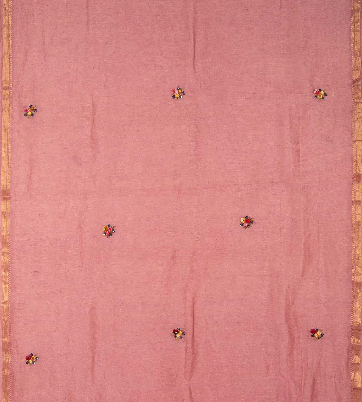 Light Pink Linen Saree2
