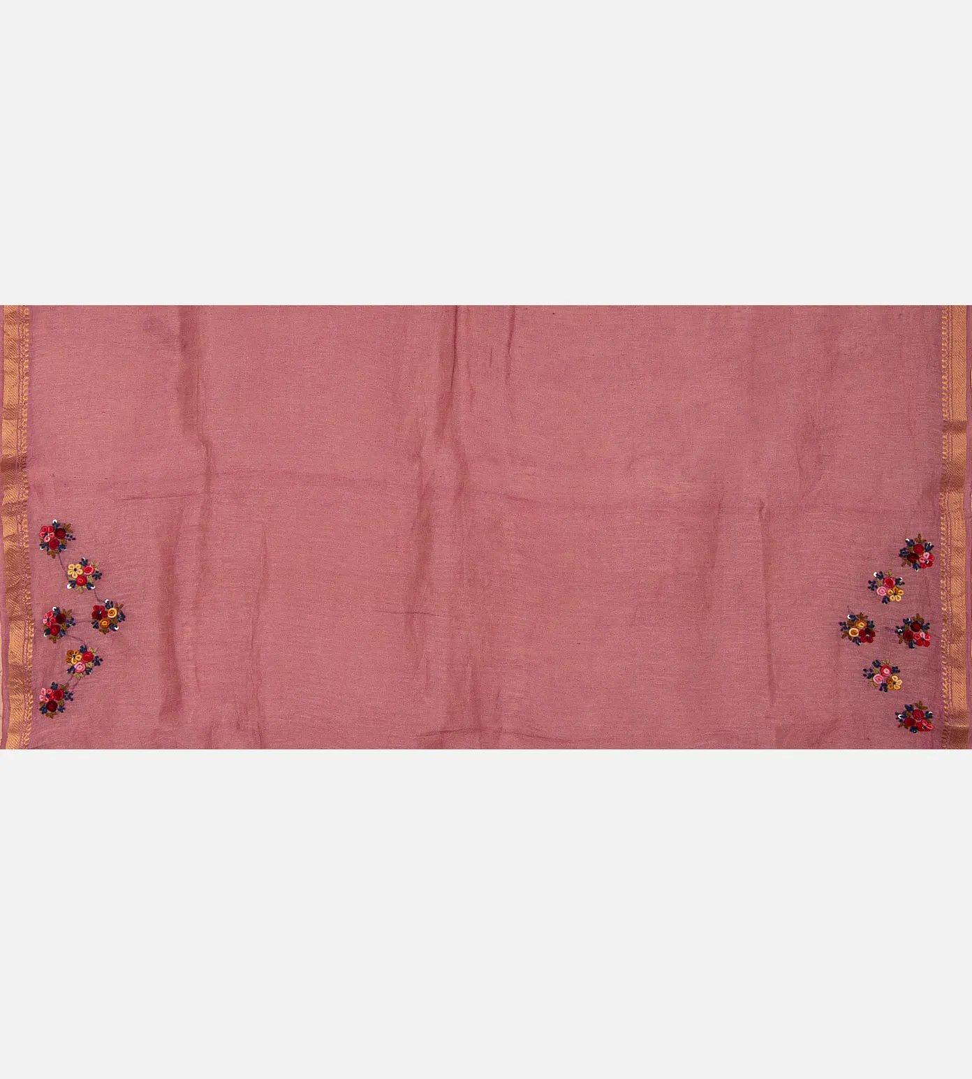 Light Pink Linen Saree4