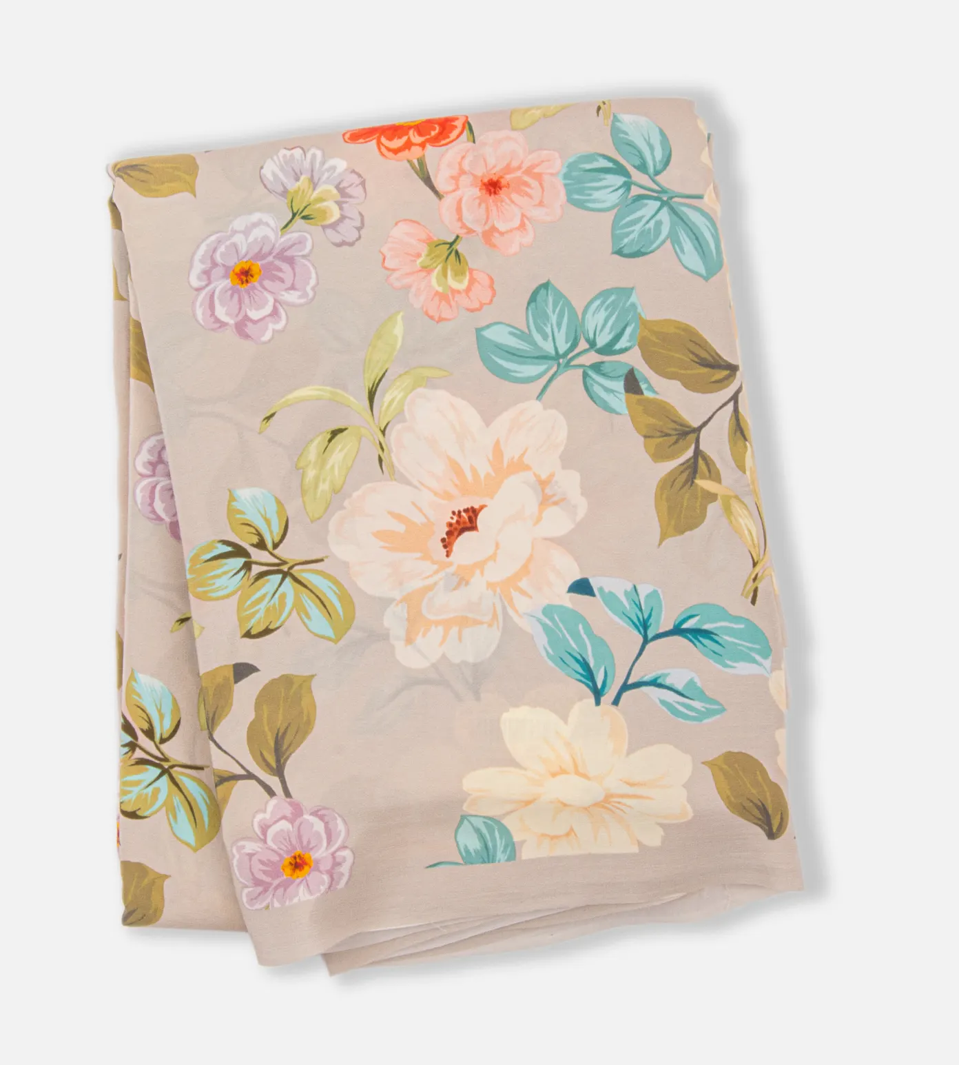 Grey Printed Crepe Saree1