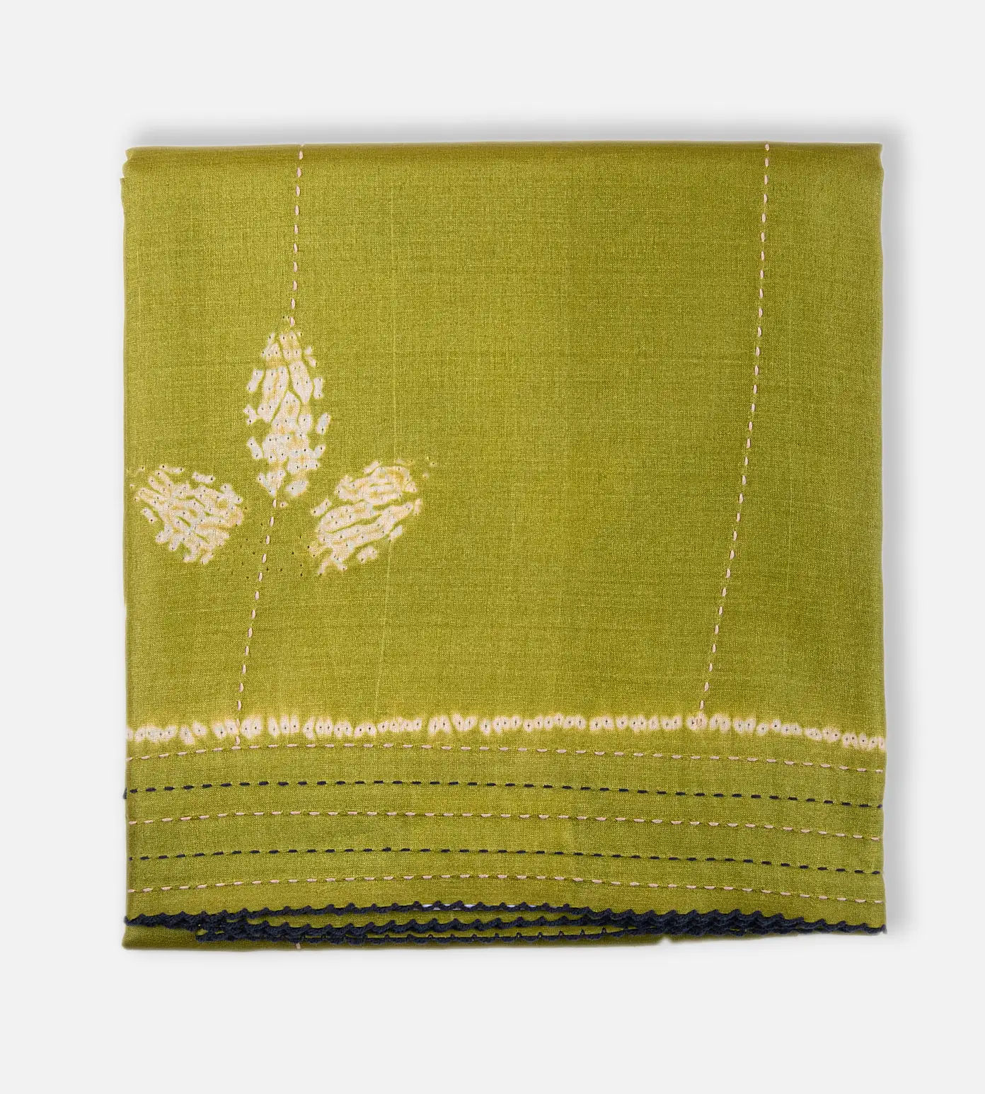 Light Green Shibori Tussar Saree1