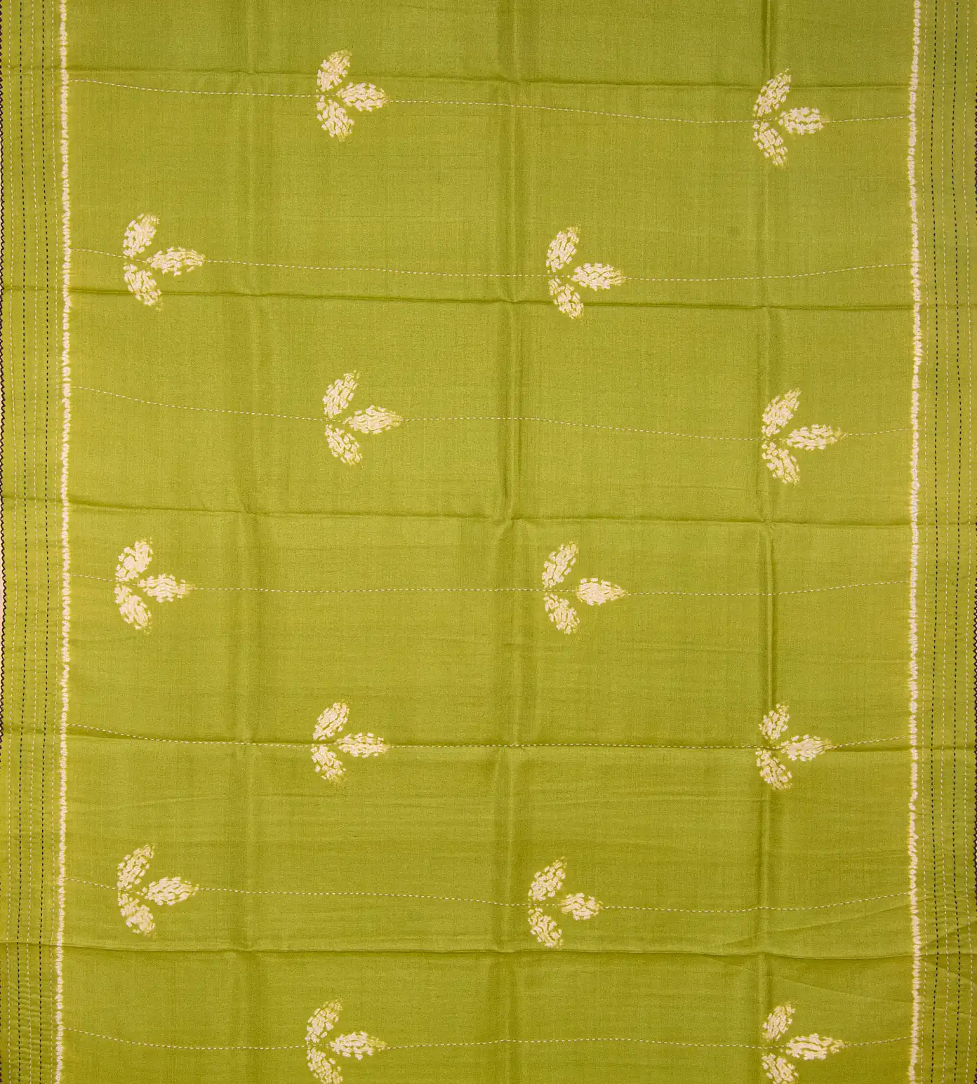 Light Green Shibori Tussar Saree2