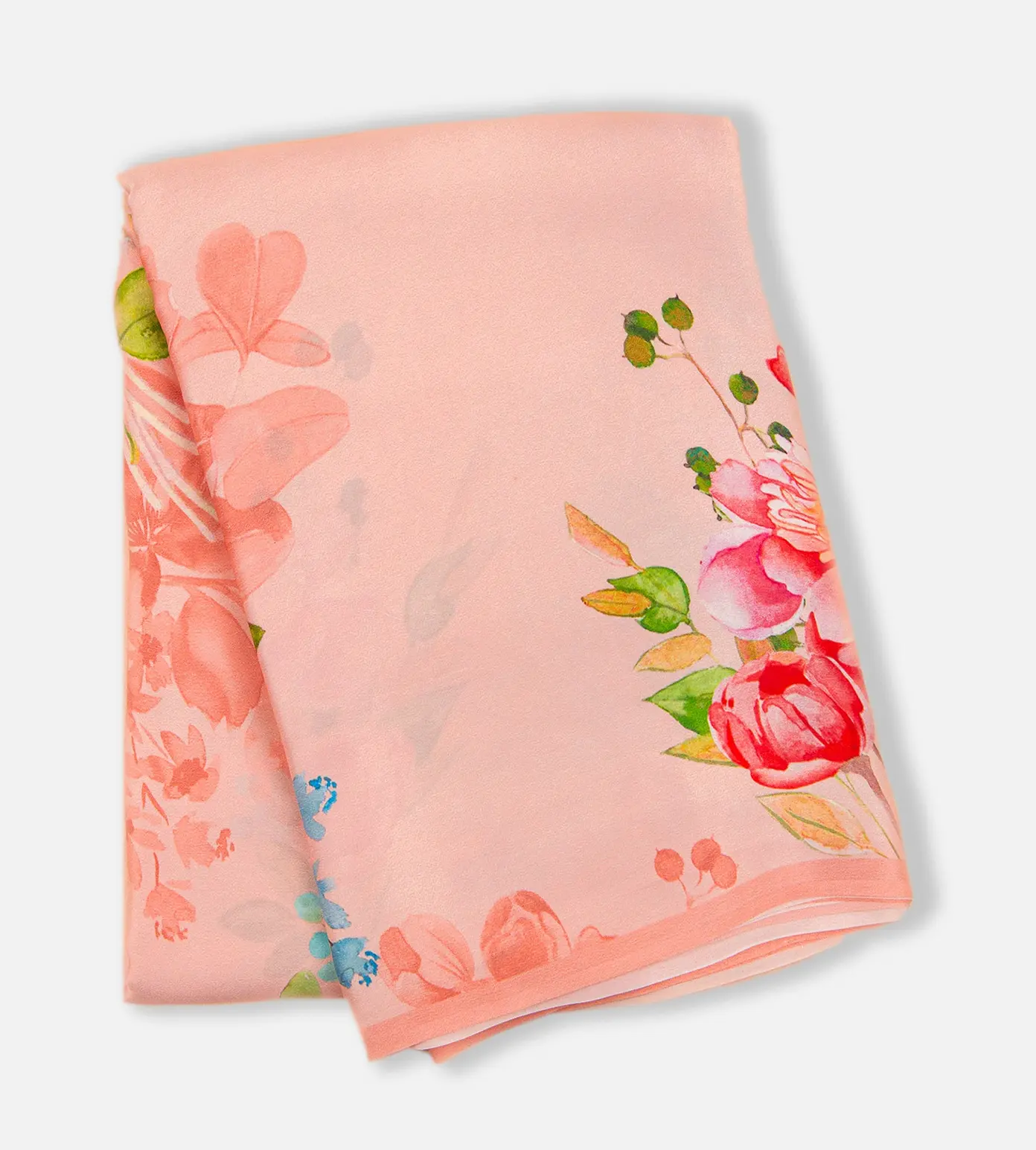 Light Pink Satin Saree1