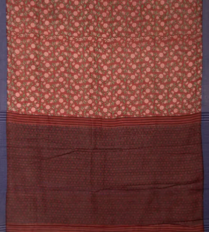 Red Linen Cotton Saree3