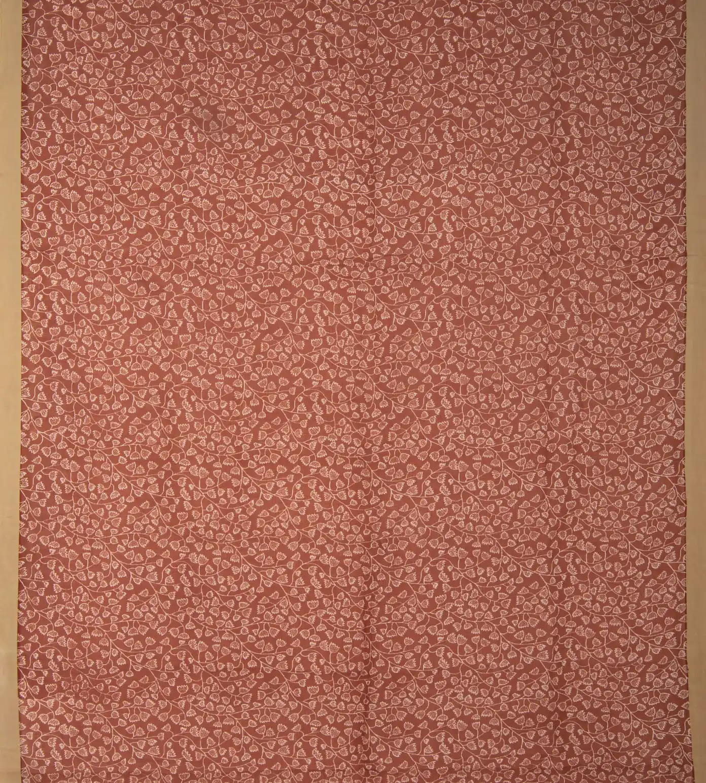 Rust Red Cotton Saree2