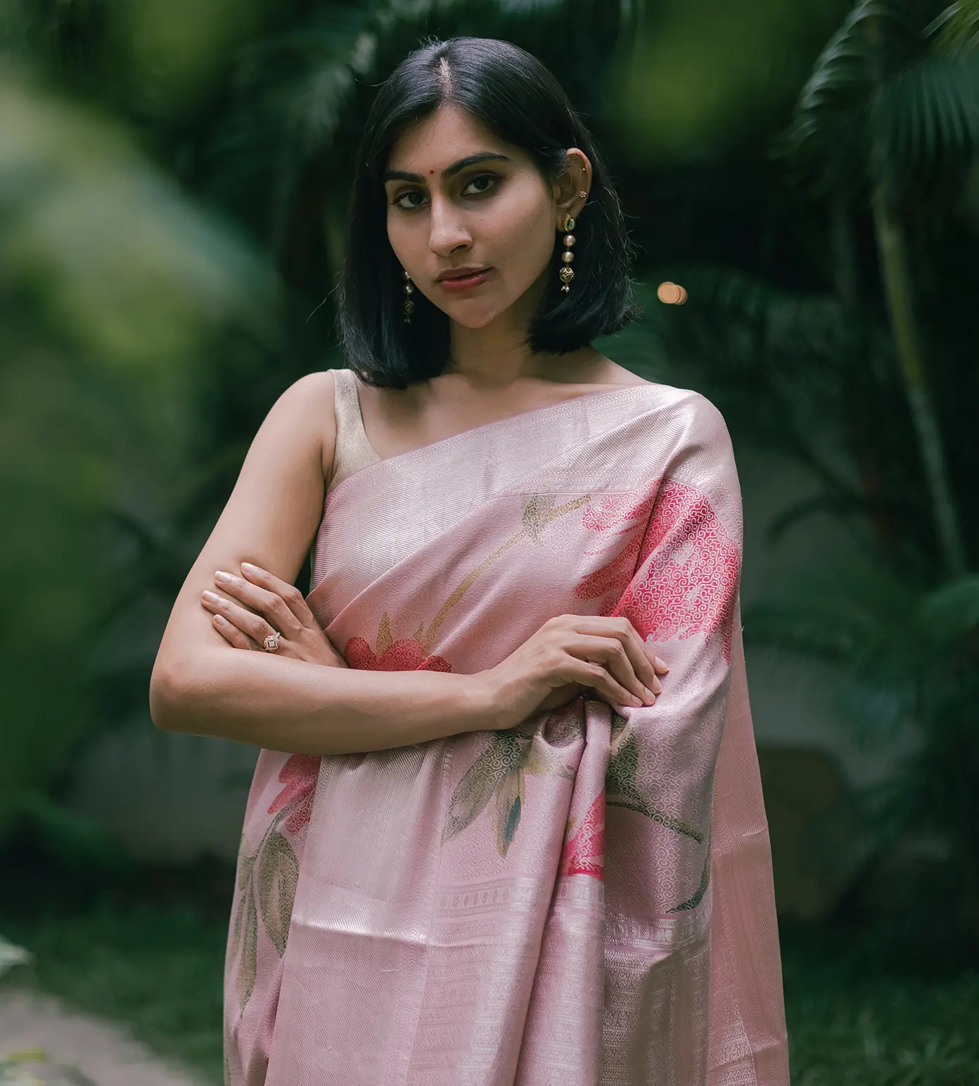 Pastel Pink Silk Saree – Devatithi