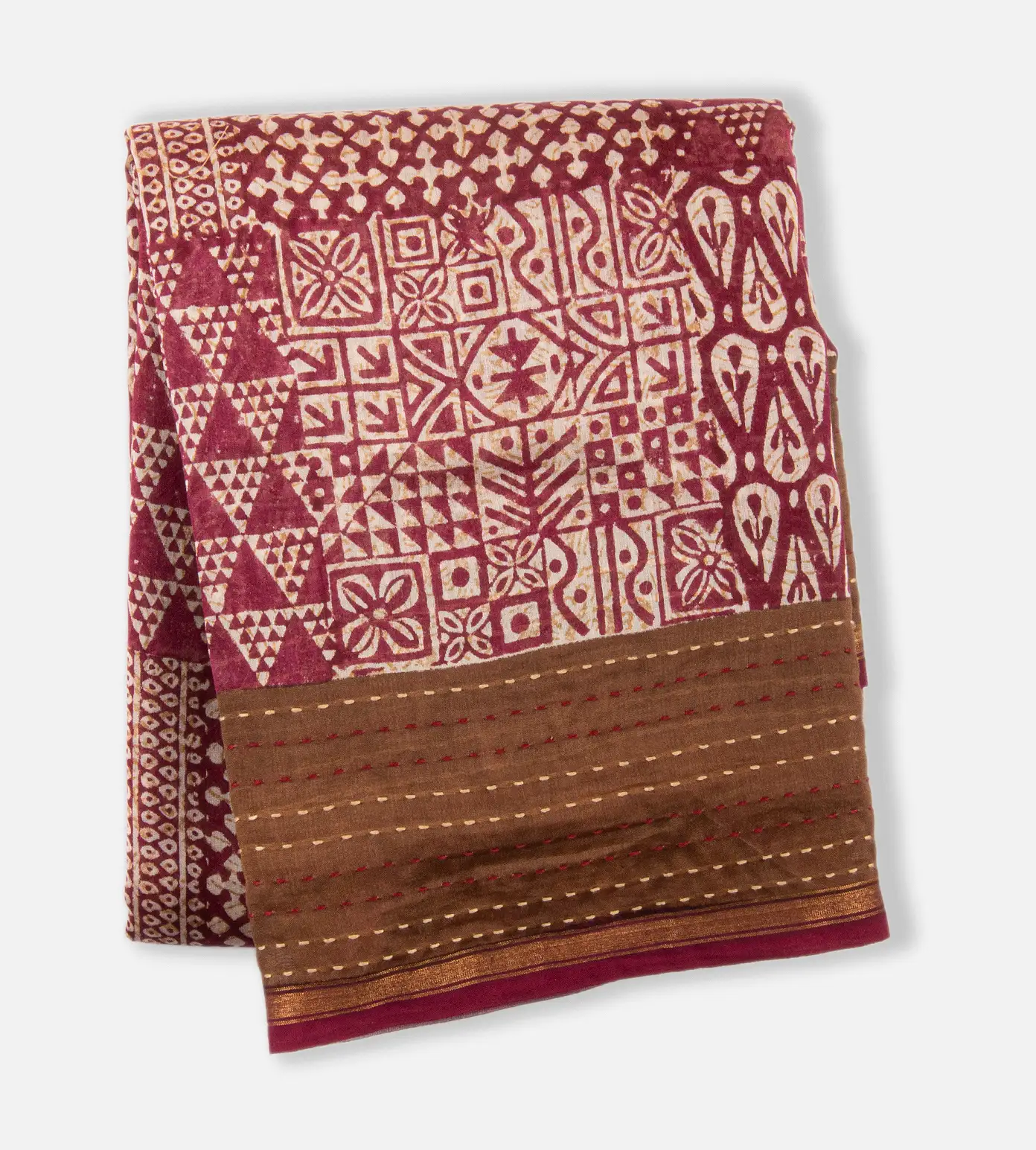 Off White Cotton Saree1