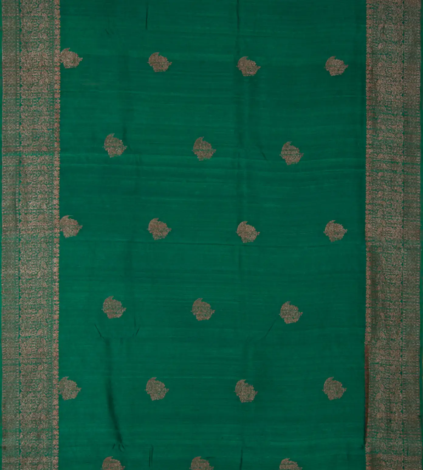 Forest Green Banarasi Tussar Saree2