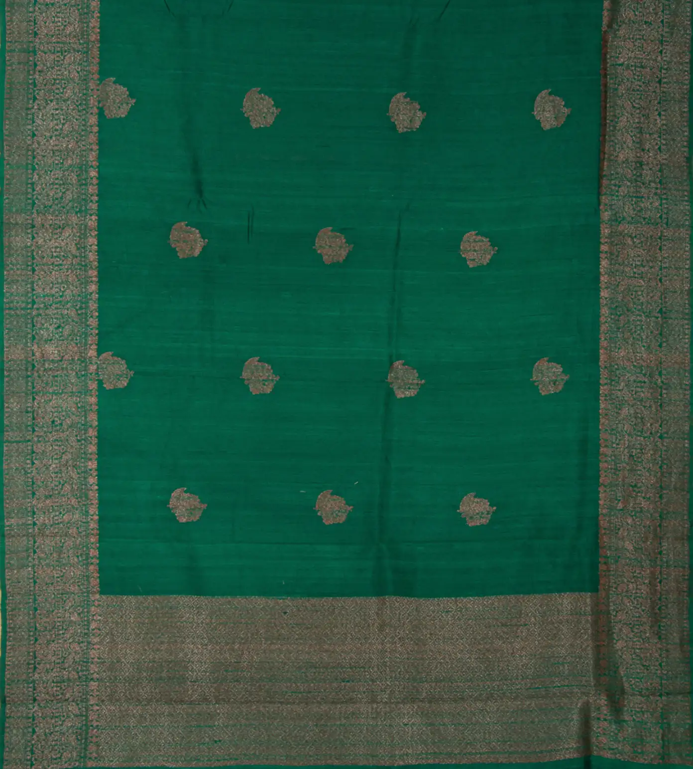 Forest Green Banarasi Tussar Saree3