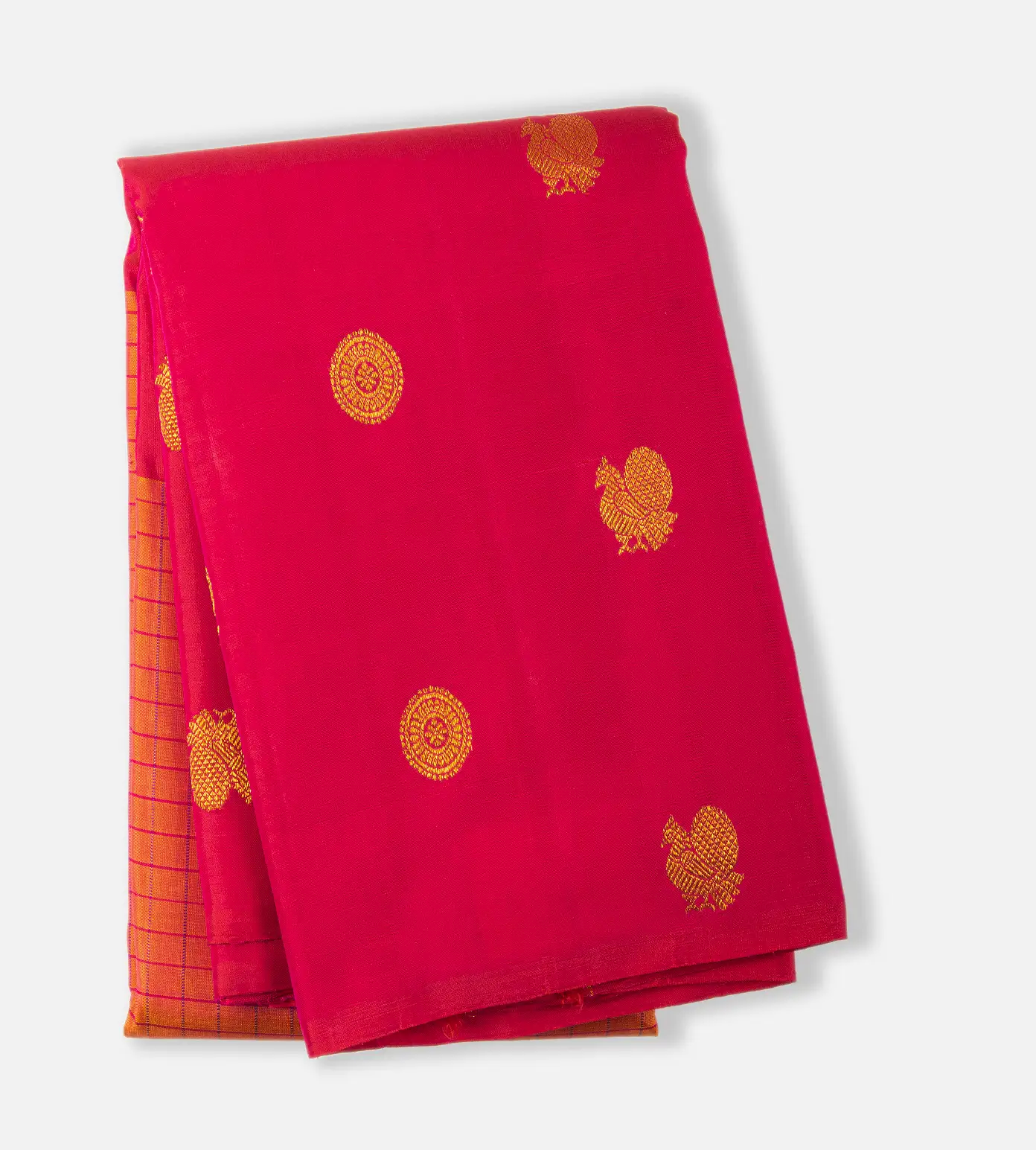 Peach Kanchipuram Silk Saree1