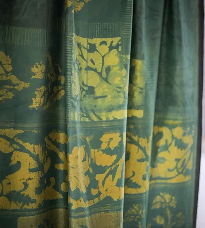 Multi Colour Duppiyan Silk With Ajrakh Print Saree4