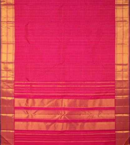 Pinkish Red Kanchipuram Silk Saree3