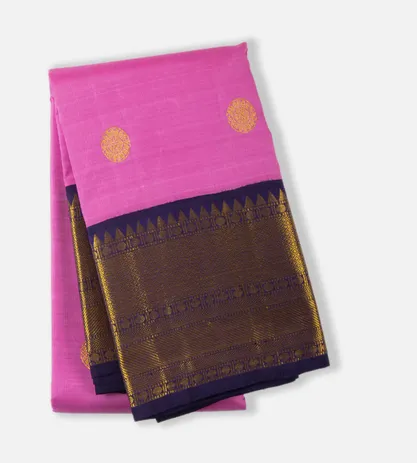 Bright Pink Kanchipuram Silk Saree1