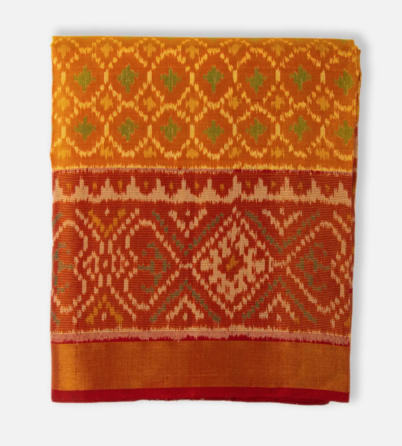 Yellow Patola Silk Saree1