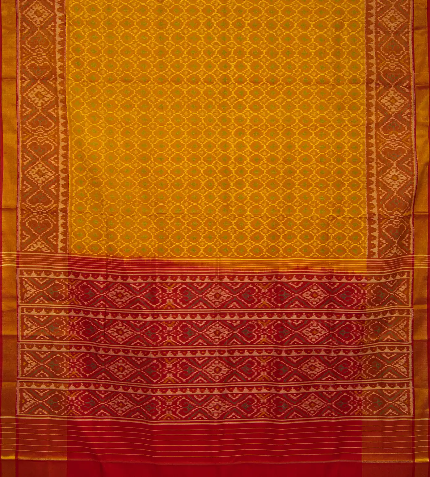 Yellow Patola Silk Saree3