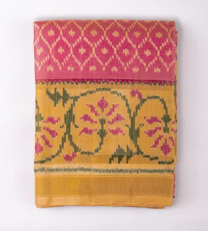 Pink Patola Silk Saree1
