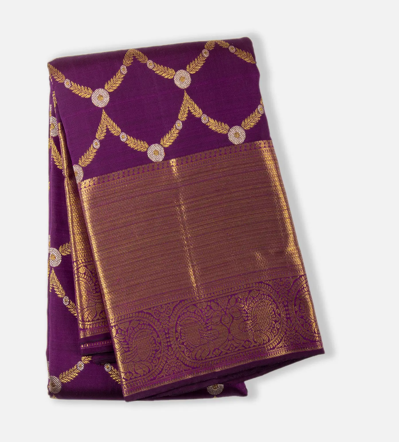 Purple Kanchipuram Silk Saree1