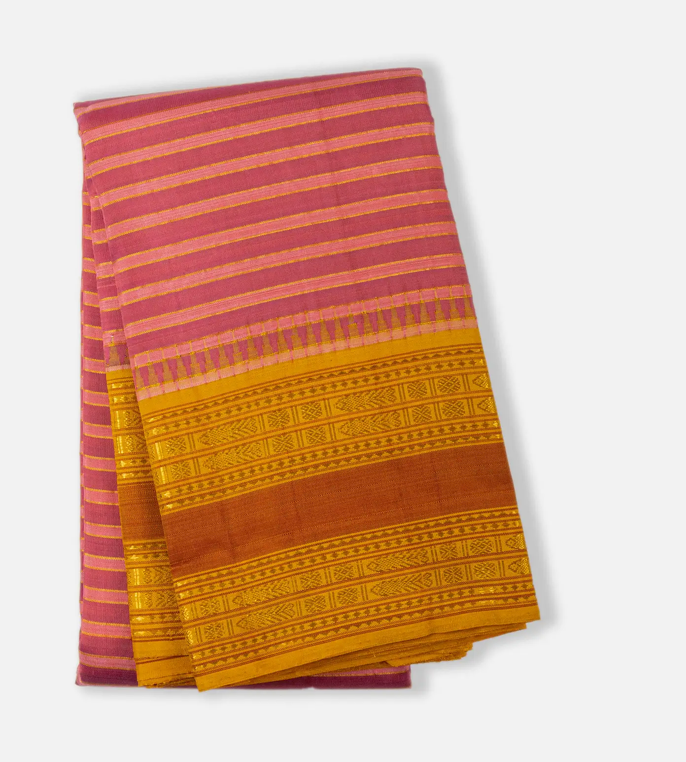 Pink and Purple Kanchipuram Silk Saree1