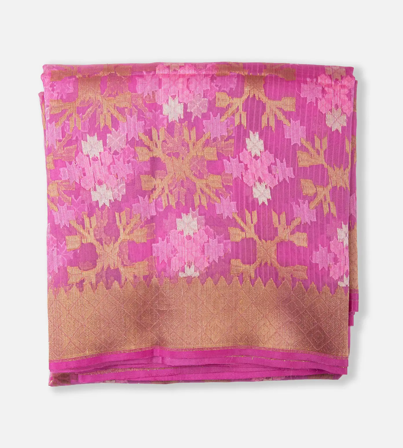 Pink Kora Silk Saree1