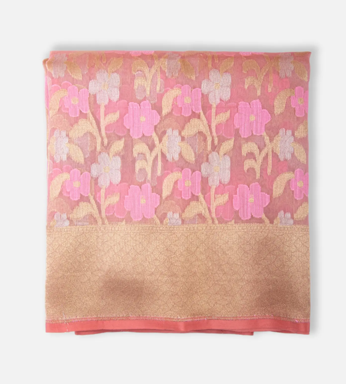 Light Pink Kora Silk Saree1