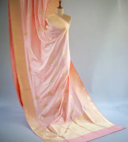 Pastel Pink Banarasi Silk Saree1
