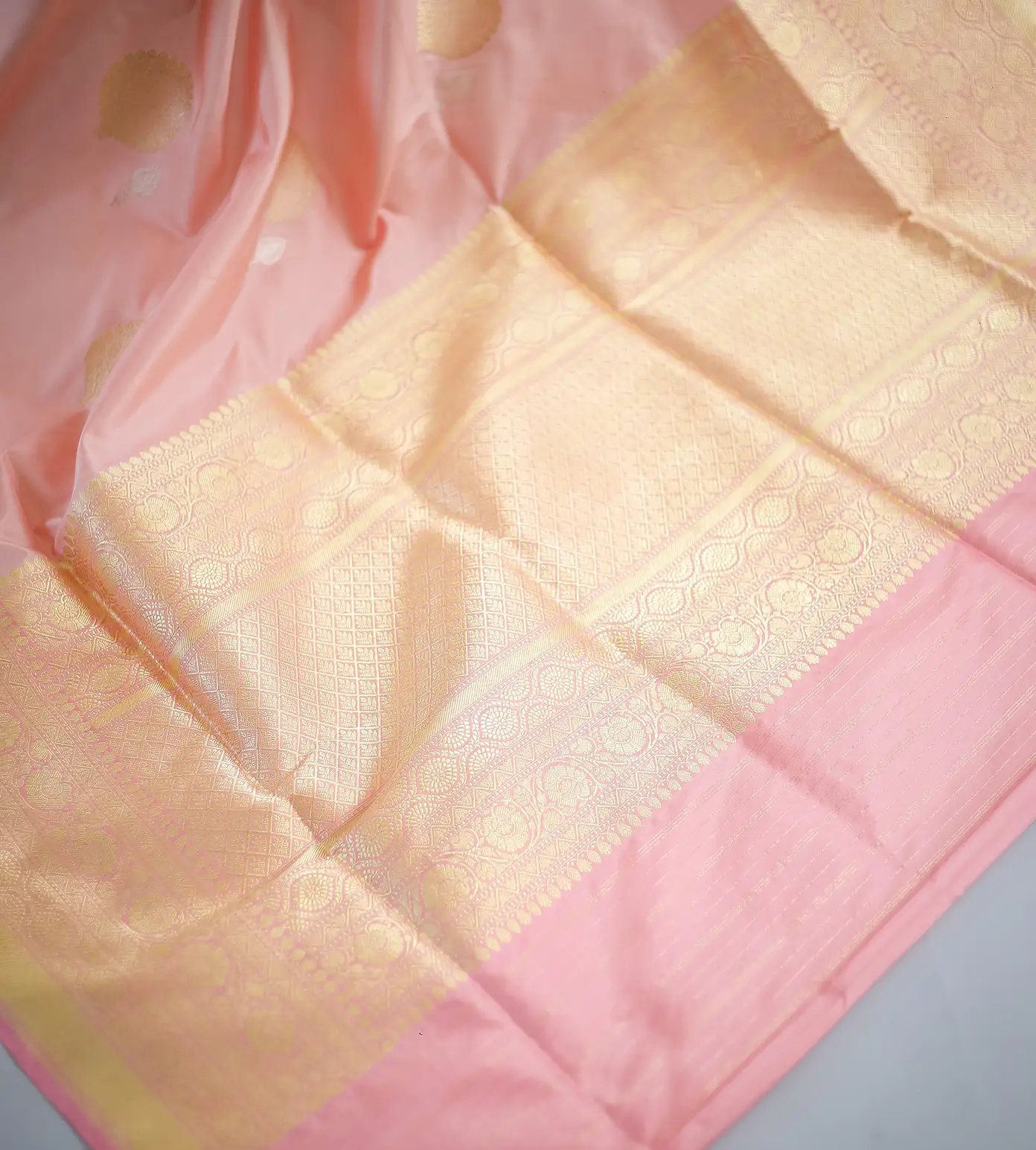 Pastel Pink Banarasi Silk Saree4