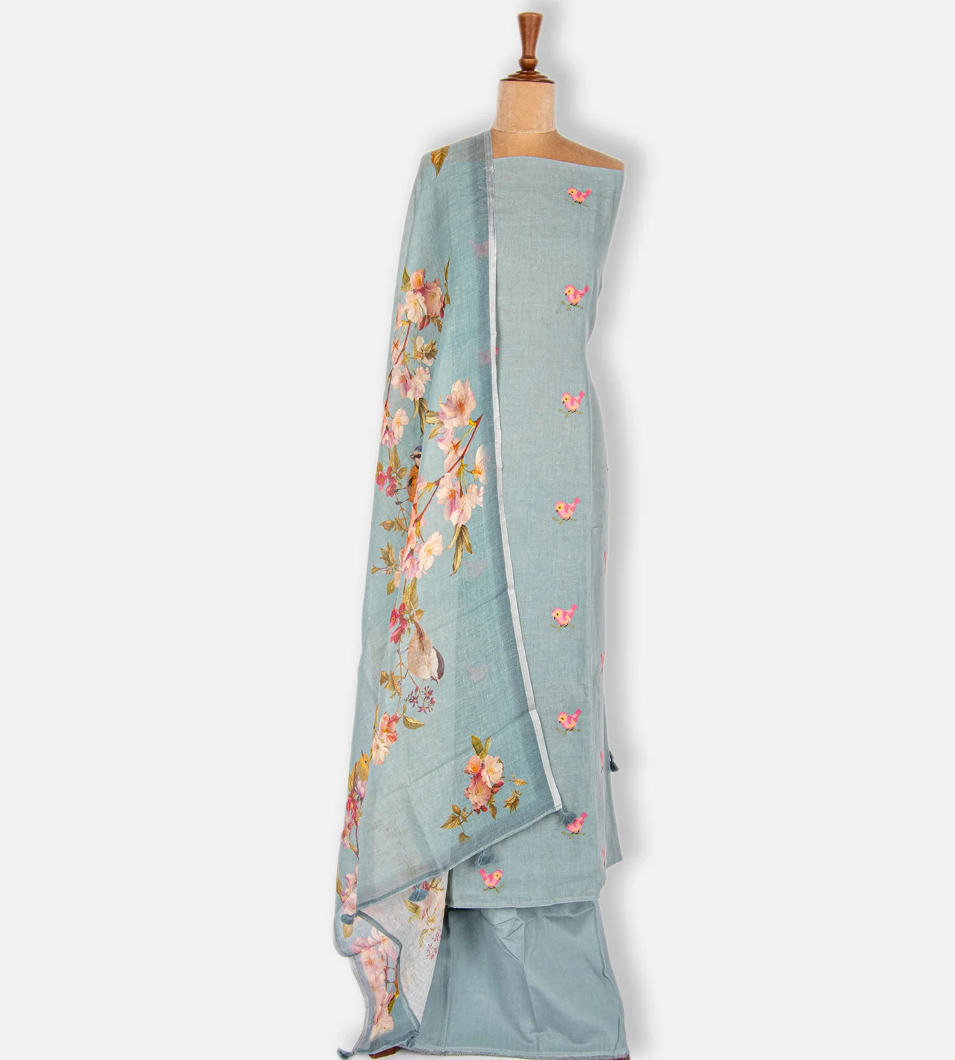 Powder Blue Linen Salwar1