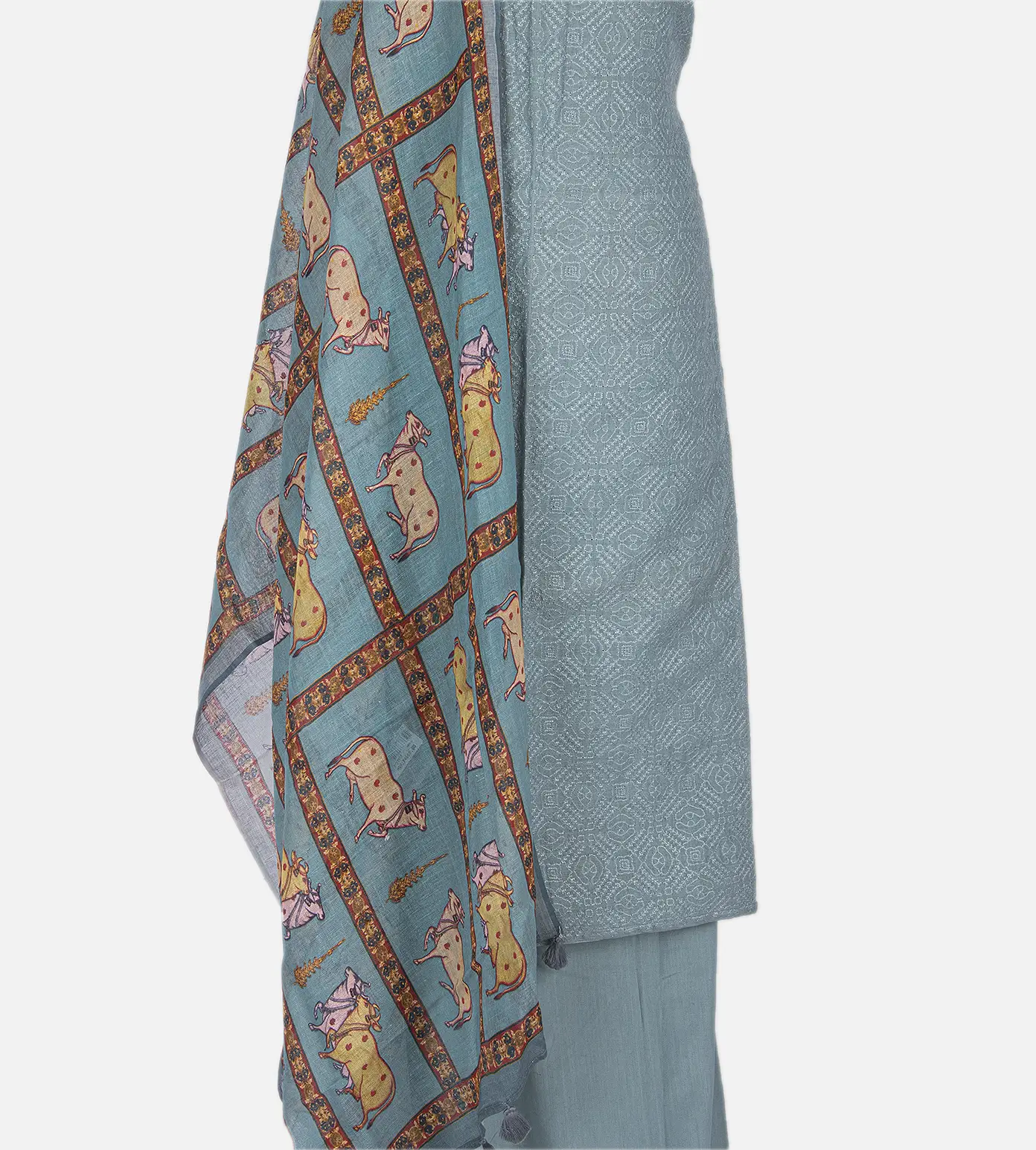 Pastel Blue Linen Salwar3